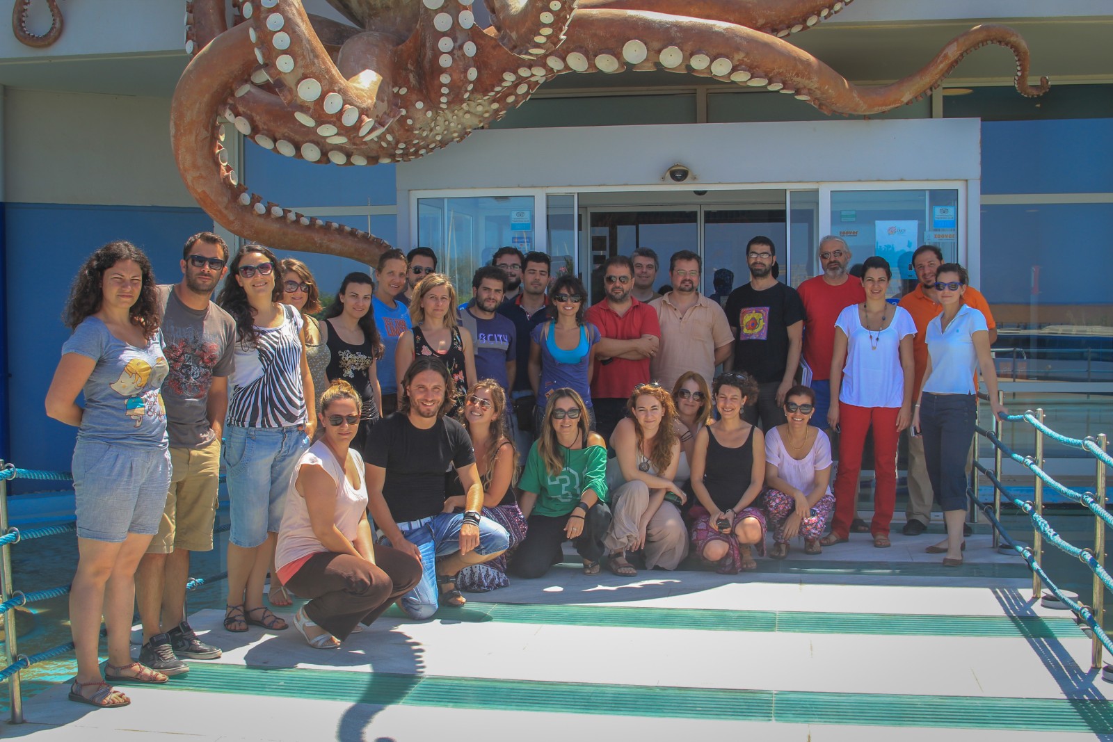 Photo of the participants in the 1st LifeWatchGreece RI Data Management Workshop, HCMR Crete 2014. Photo by Mrs. Wanda Plaiti